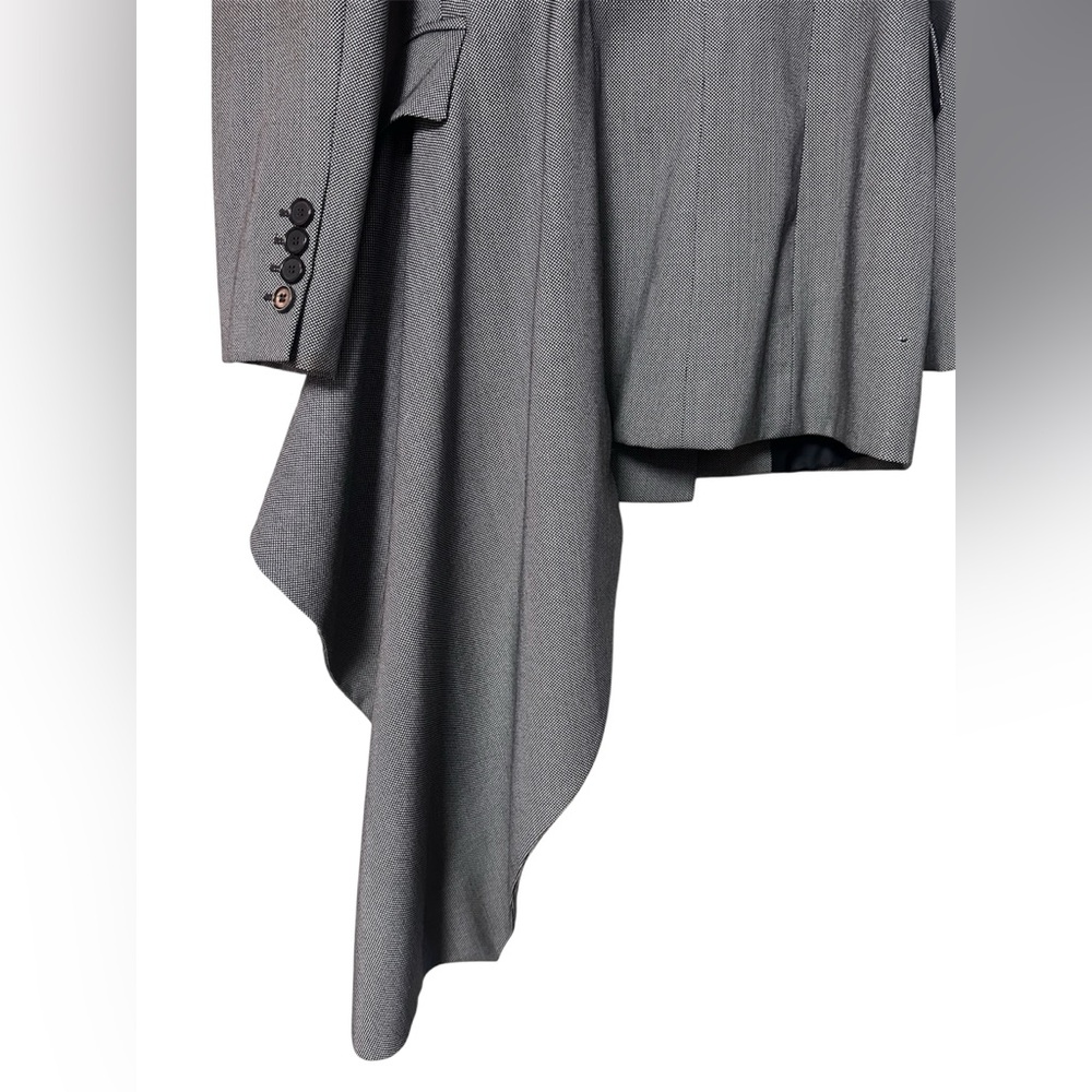 Alexander McQueen Asymmetrical Draped Gray Blazer - Picture 8 of 14